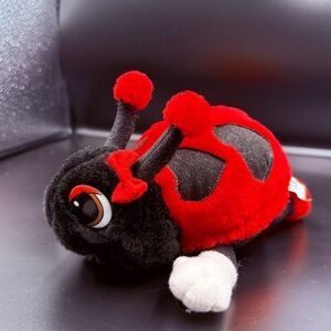 Adorable Red and Black Stuffed Ladybug Toy